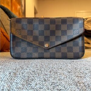 Checkered Blue and Black Women's Bag